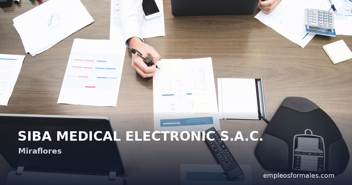 Asistente de licitaciones en SIBA MEDICAL ELECTRONIC. SIBA MEDICAL ELECTRONIC S.A.C.