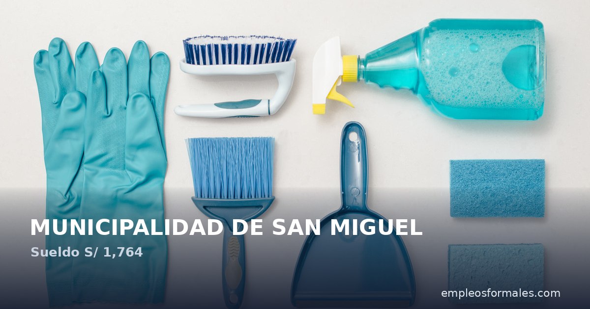 Chofer para la subgerencia de parques y jardines. MUNICIPALIDAD DE SAN MIGUEL