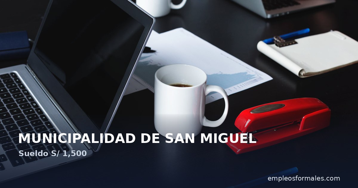 Maquinista en la Municipalidad de San Miguel. MUNICIPALIDAD DE SAN MIGUEL