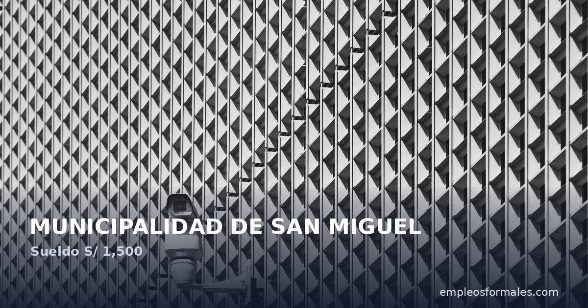 Sereno cco en la Municipalidad de San Miguel. MUNICIPALIDAD DE SAN MIGUEL