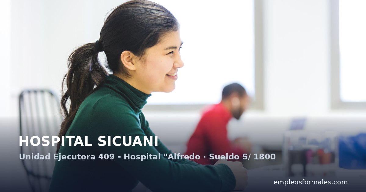 Técnico asistencial en el Hospital Sicuani. HOSPITAL SICUANI