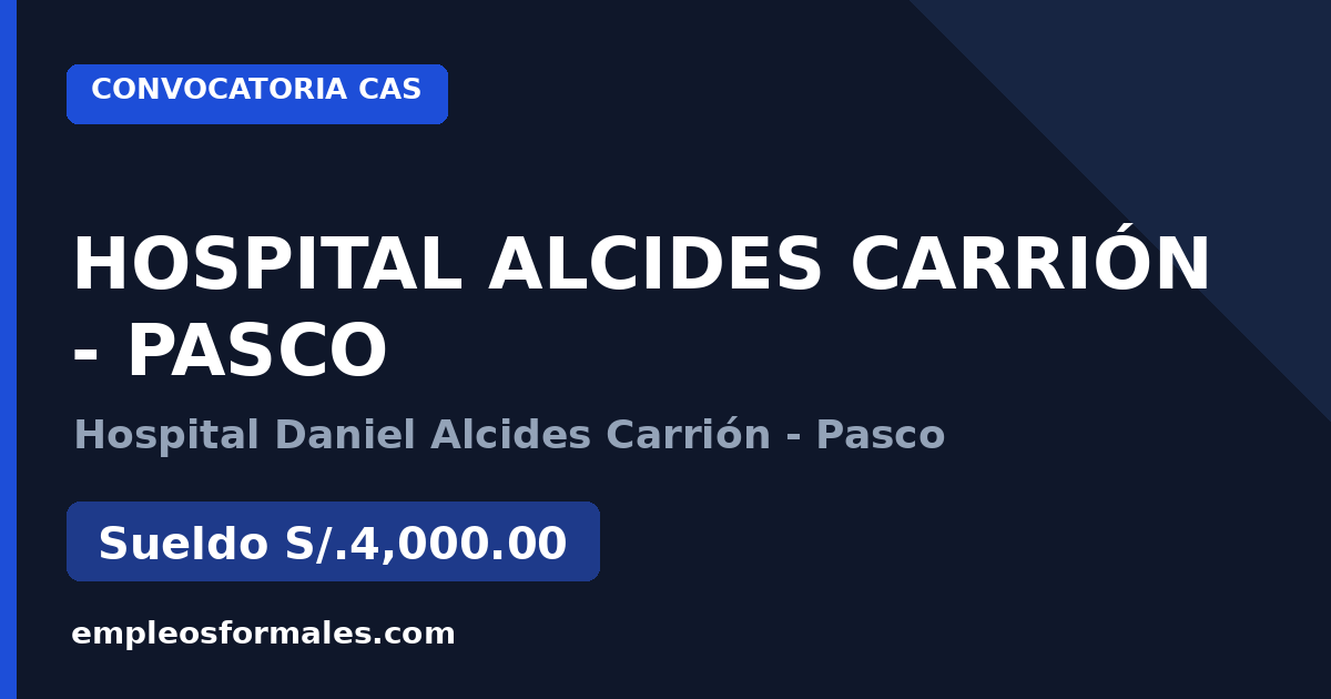 Tecnólogo médico en terapia de lenguaje. HOSPITAL ALCIDES CARRIÓN - PASCO